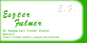 eszter fulmer business card